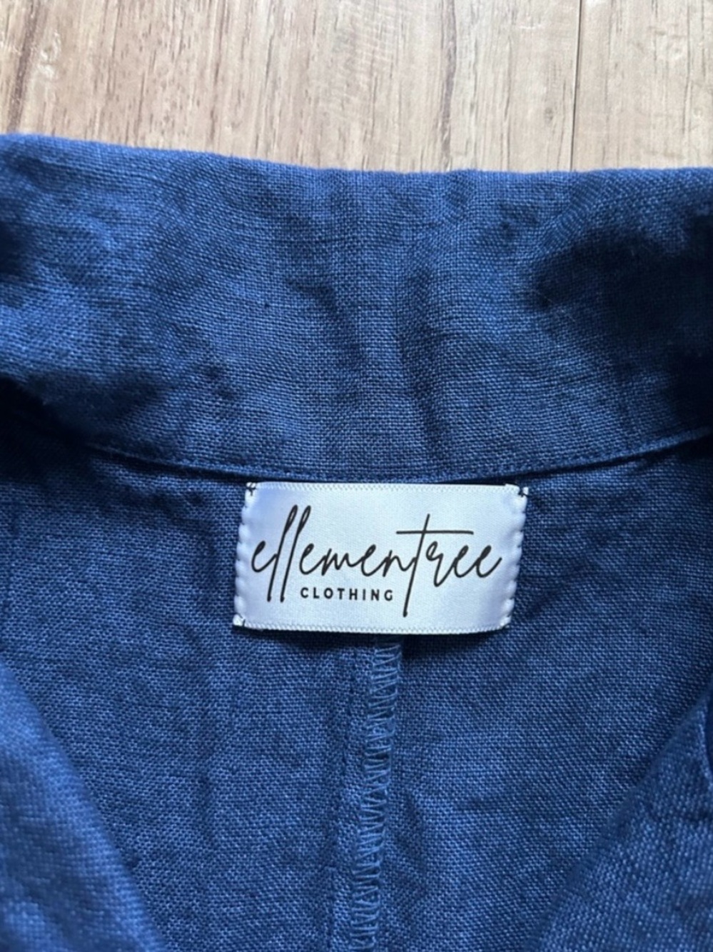 Handmade Indigo Blue 100% Linen Maxi Dress - Picture 7 of 9